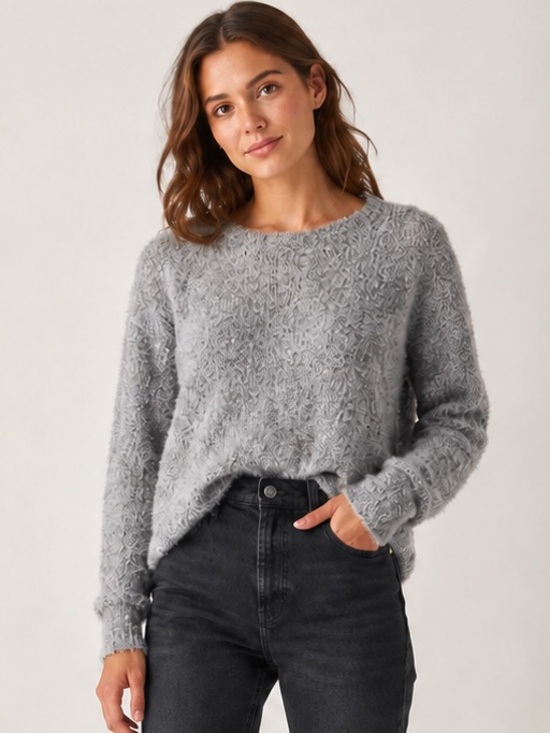 if it were me Sweaters - if it were me High-Rise Straight Leg Jeans in Charcoal Gray